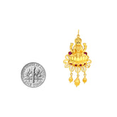 22K Yellow Gold Religious Lakshmi Large Pendants with gold weight of 6.24g